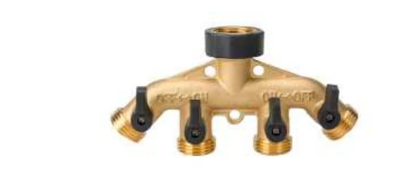 Brass 4-Way Hose Splitter